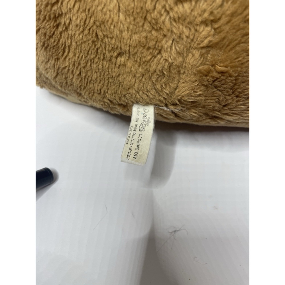 1979 Daekor Brown POT BELLY BEAR 16" Plush Vintage Big Stuffed Animal - Picture 4 of 6